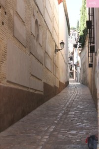 One of the many narrow streets in the Albaicin