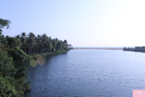 lagoon stretching out to the sea-Bekal