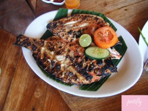 Grilled catch of the day at a Jimbaran Beach Shack
