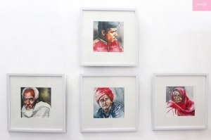 Artist Raj Kumar Stabathy's works on display@ Galerie Aquarelles