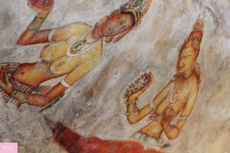 Frescoes dating back to the 3rd century BC in Lion rock Sigiriya