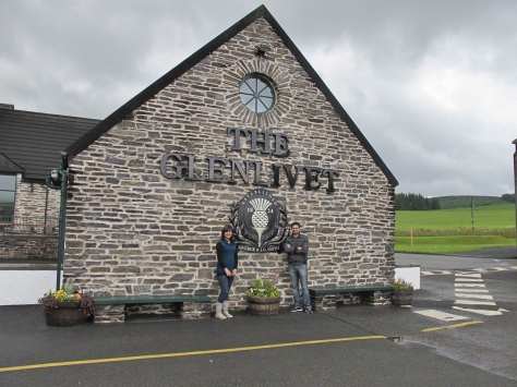 Our friends- Jayant and Ragani outside the  Glenlivet distillery